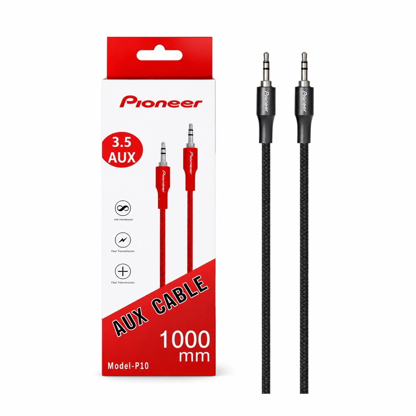 خرید کابل AUX Pioneer مدل P10 اورجینال